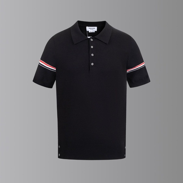 [ Thom Browne ] 톰브라운 카라 반팔 니트