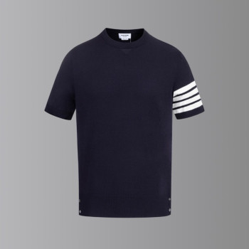 [ Thom Browne ] 톰브라운 라운드 반팔 니트