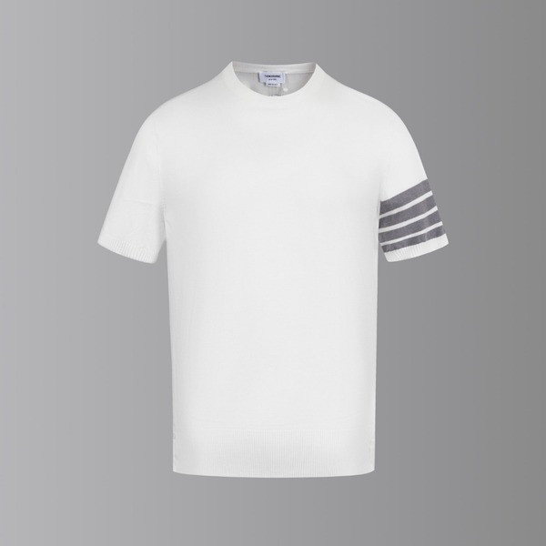 [ Thom Browne ] 톰브라운 라운드 반팔 니트