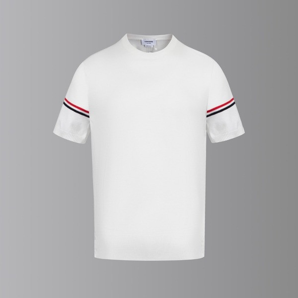 [ Thom Browne ] 톰브라운 라운드 반팔 니트