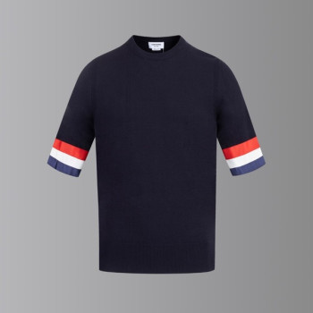 [ Thom Browne ] 톰브라운 라운드 반팔 니트