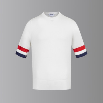[ Thom Browne ] 톰브라운 라운드 반팔 니트