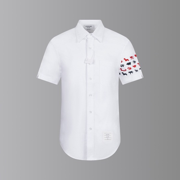 [ Thom Browne ] 톰브라운 카라 반팔 셔츠