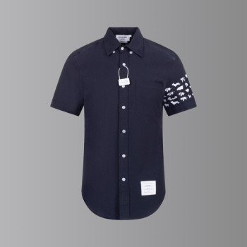 [ Thom Browne ] 톰브라운 카라 반팔 셔츠