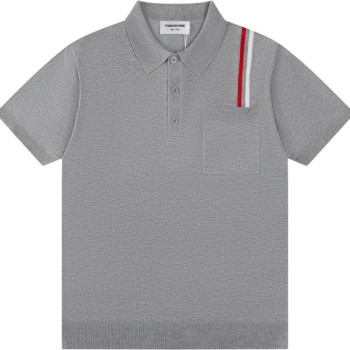 [ Thom Browne ] 톰브라운 카라 반팔 니트