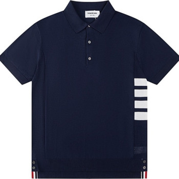 [ Thom Browne ] 톰브라운 카라 반팔 니트