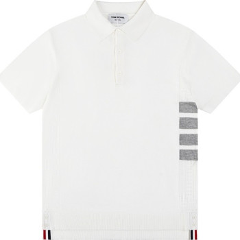 [ Thom Browne ] 톰브라운 카라 반팔 니트