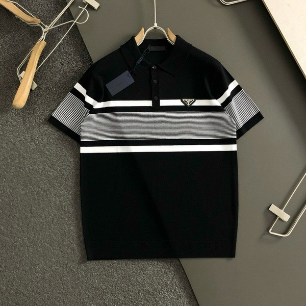 [ Prada ] 프라다 카라 반팔 니트