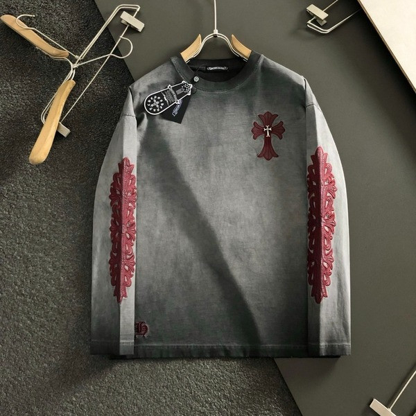 [ Chrome Heart* ] 크롬하* 피그먼트 버클 라운드 티셔츠