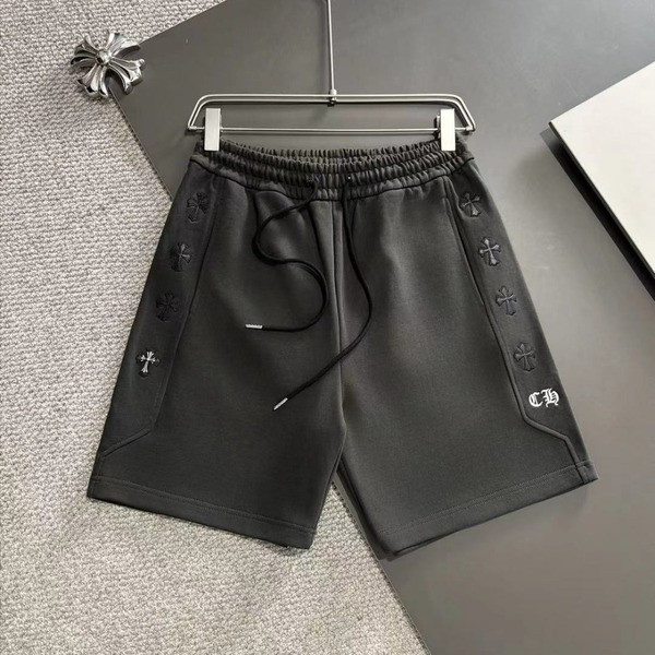 [ 크롬하* ] 가죽 로고 반바지