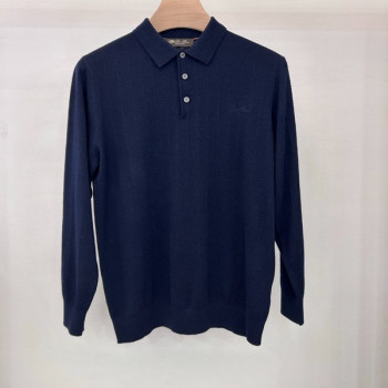 [ Loro Piana ] 로로피아나 카라 울 니트