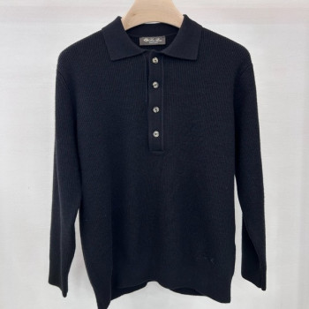 [ Loro Piana ] 로로피아나 카라 울 니트