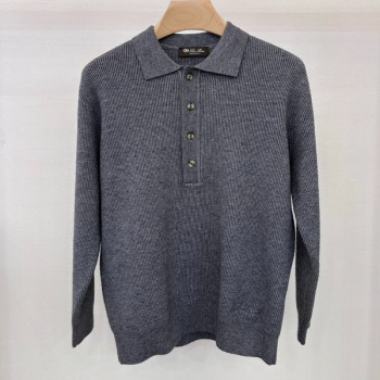 [ Loro Piana ] 로로피아나 카라 울 니트