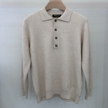 [ Loro Piana ] 로로피아나 카라 울 니트