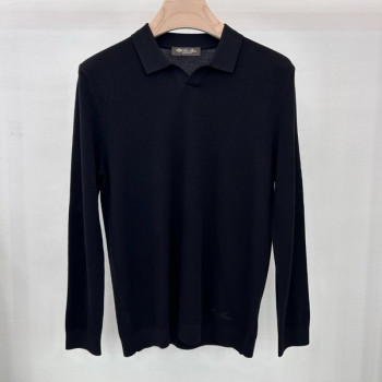 [ Loro Piana ] 로로피아나 카라 울 니트