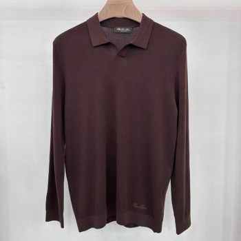 [ Loro Piana ] 로로피아나 카라 울 니트