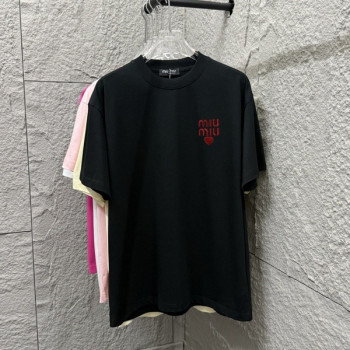 [ Miu Miu ] 미우미우 라운드 반팔티