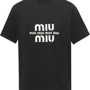 [ Miu Miu ] 미우미우 라운드 반팔티