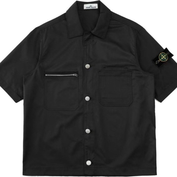 [ Stone Island ] 스톤 아일랜드 카라 반팔 자켓