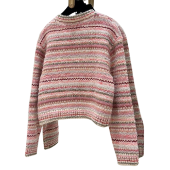 [ 샤넬 ] 핑크 스트라이프 니트