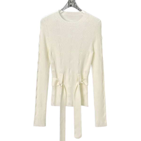 [ 샤넬 ] 25ss 벨트 라운드 니트