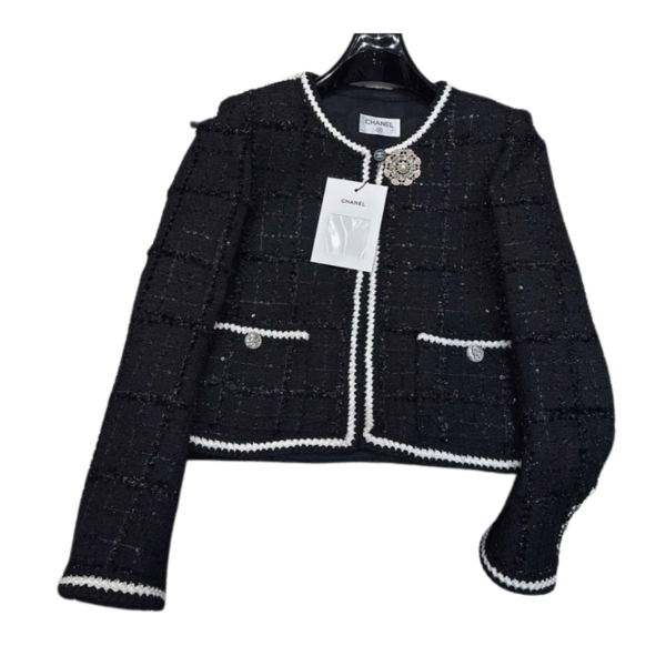 [ 샤넬 ] 단독 맞춤 원단 블랙 자켓