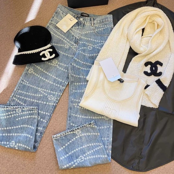 [ 샤넬 ] 25ss 더블 C 데님 청바지