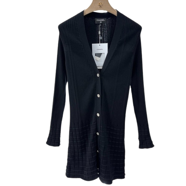 [ 샤넬 ] 25ss 브이넥 트임 니트 롱 가디건