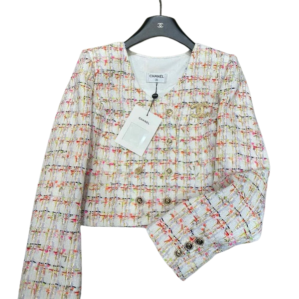 [ 샤넬 ] 더블 트위드 코트 자켓