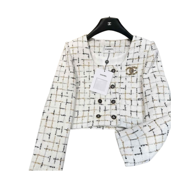 [ 샤넬 ] 더블 체크 코트 자켓