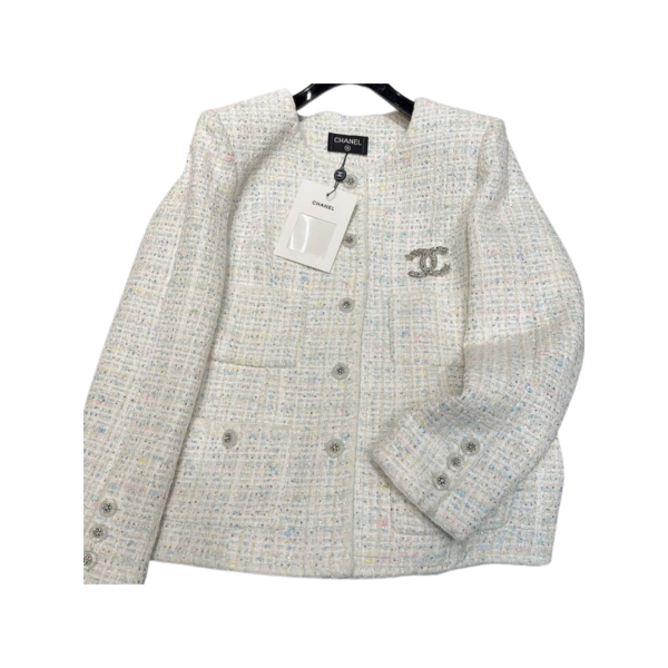 [ 샤넬 ] 화이트 자켓 코트