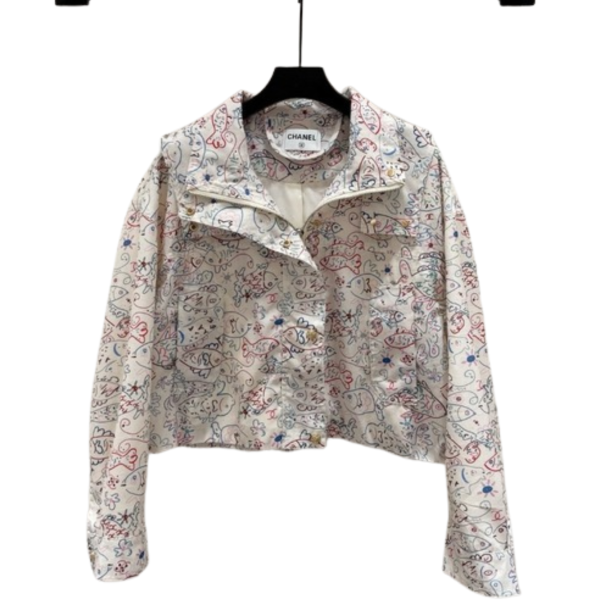 [ 샤넬 ] 25ss 풀 프린팅 숏 자켓