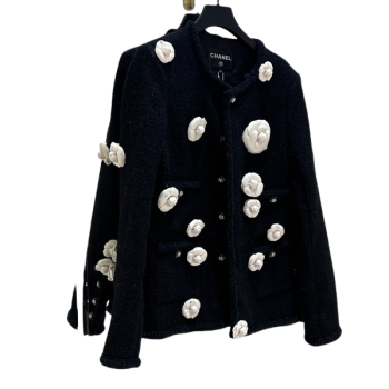 [ Chanel ] 샤넬 까멜리아 트위드 자켓
