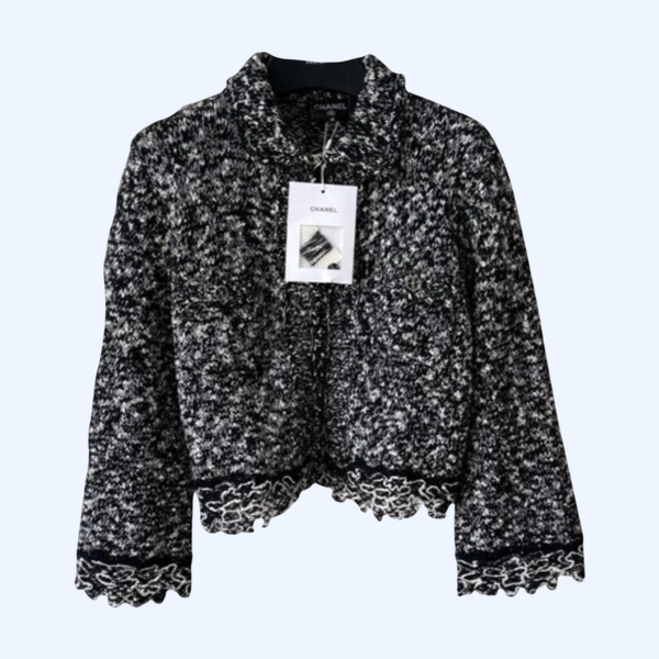 [ Chanel ] 샤넬 프릴 카라 니트 자켓