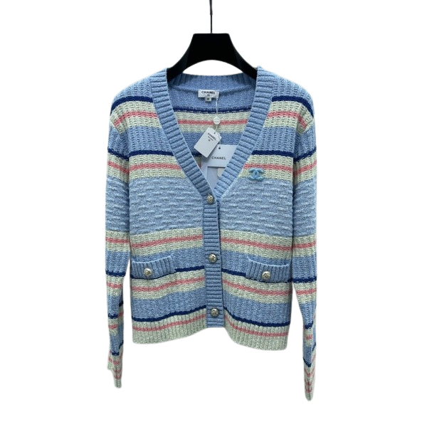[ Chanel ] 샤넬 스트라이프 니트 가디건
