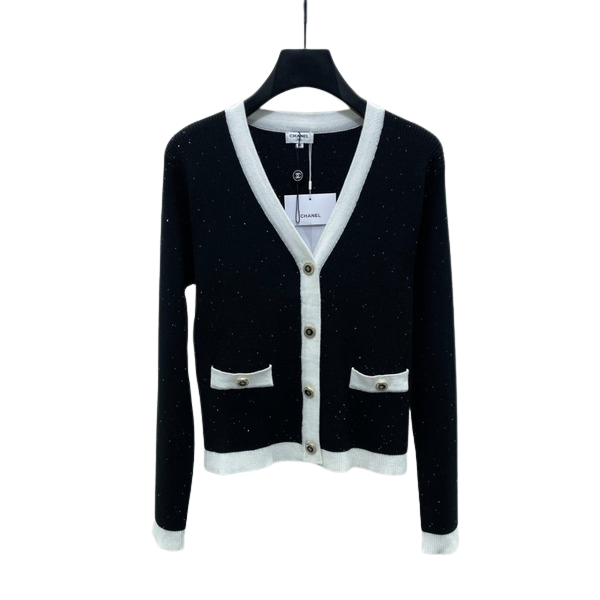 [ Chanel ] 샤넬 배색 니트 가디건