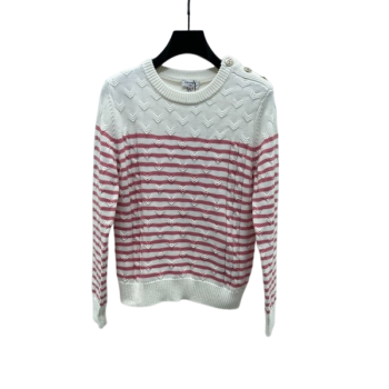 [ Chanel ] 샤넬 스트라이프 단추 니트