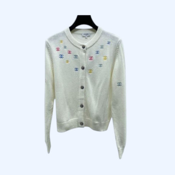 [ Chanel ] 샤넬 CC 컬러 자수 니트 가디건