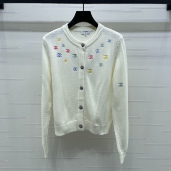 [ Chanel ] 샤넬 CC 컬러 자수 니트 가디건