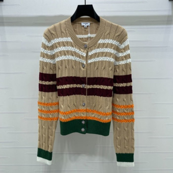 [ Chanel ] 샤넬 스트라이프 꽈배기 가디건