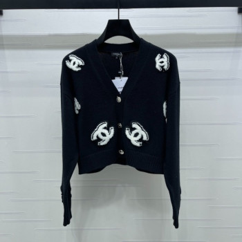 [ Chanel ] 샤넬 CC 패치 니트 가디건