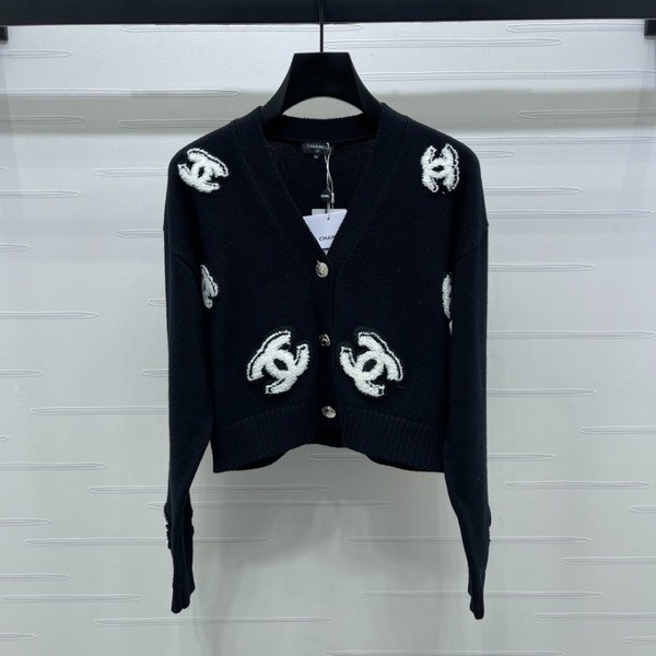 [ Chanel ] 샤넬 CC 패치 니트 가디건