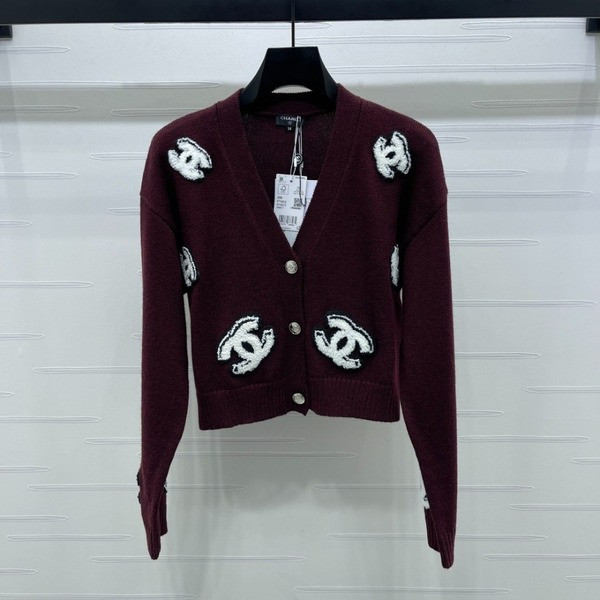 [ Chanel ] 샤넬 CC 패치 니트 가디건