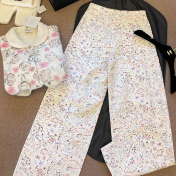 [ 샤넬 ] 25ss 페이팅 와이드 팬츠