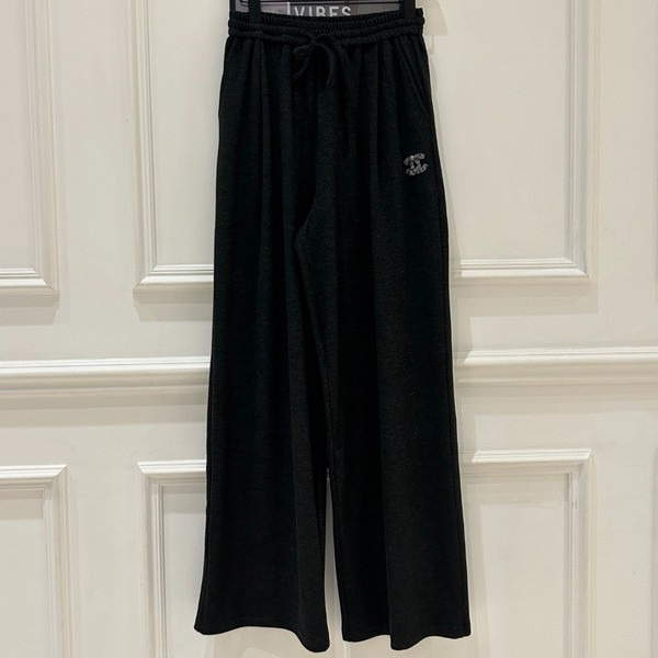 [ Chanel ] 샤넬 와이드 밴딩 팬츠