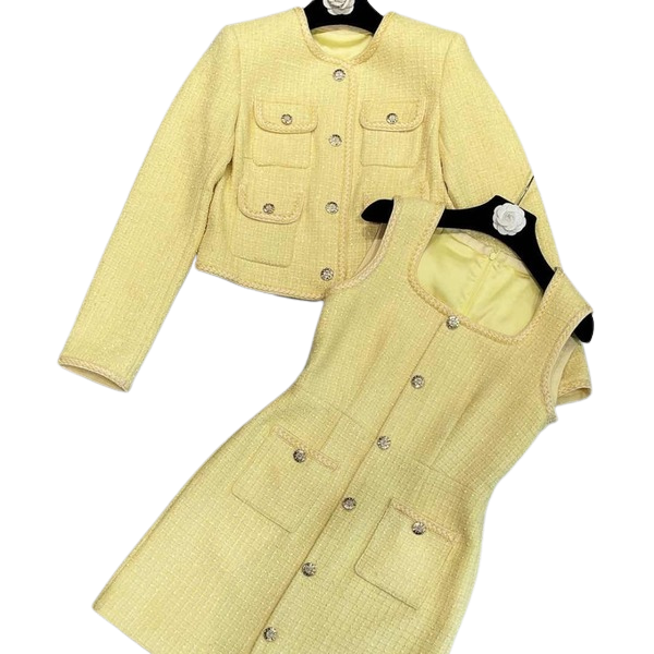 [ 샤넬 ] 25ss 트위드 원피스 자켓 투피스