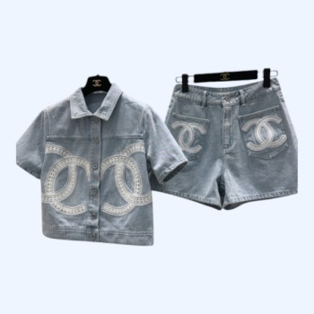 [ Chanel ] 샤넬 데님 팬츠 세트