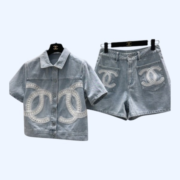 [ Chanel ] 샤넬 데님 팬츠 세트