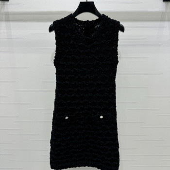 [ 샤넬 ] 25ss 입체 후크 니트 나시 원피스