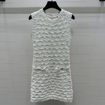 [ 샤넬 ] 25ss 입체 후크 니트 나시 원피스